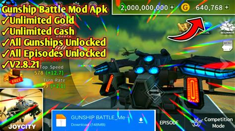 Gunship Battle MOD APK Latest v2.8.21 (Unlimited Gold).